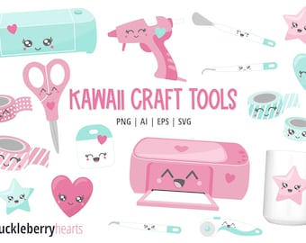 Craft Tools Clipart, Craft Tools svg, Crafting Clipart, Crafting svg, Printable, SVG, Commercial Use