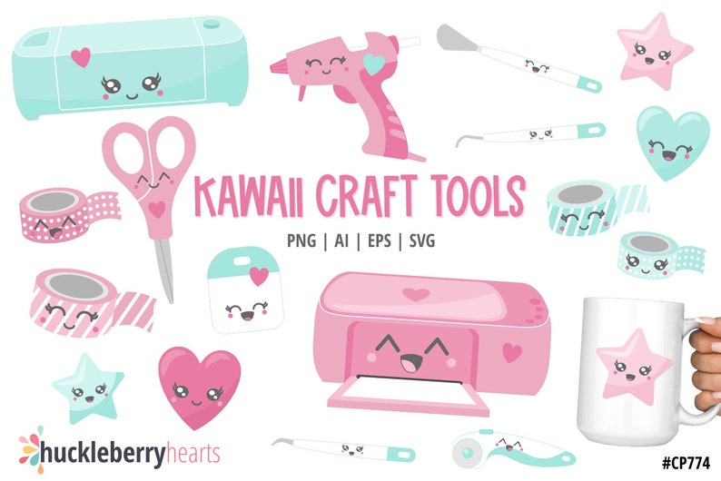 Craft Tools Clipart, Craft Tools svg, Crafting Clipart, Crafting svg, Printable, SVG, Commercial Use image 1