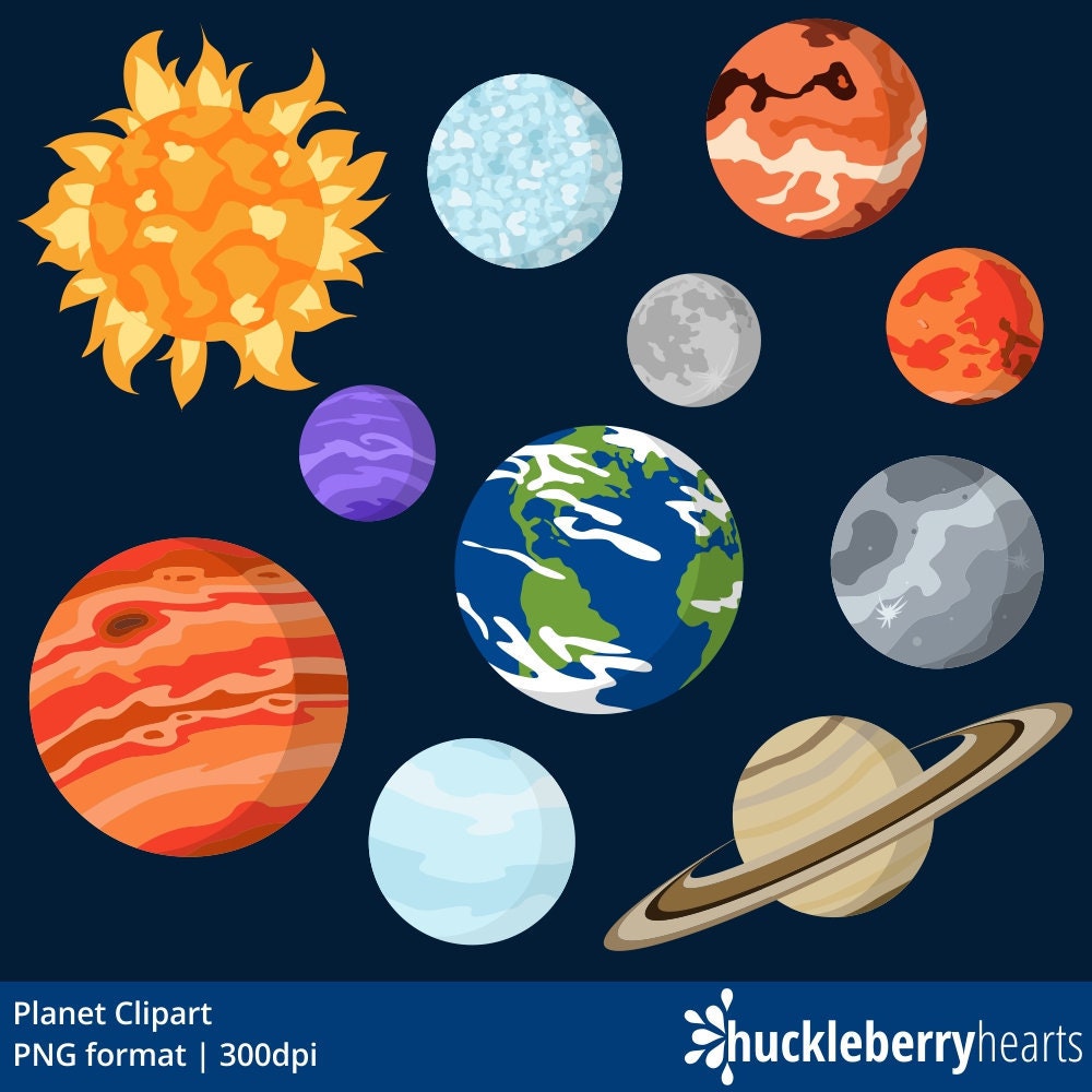 Planet Clipart Weltraum Clipart Planet Grafiken Bedruckbar Etsy