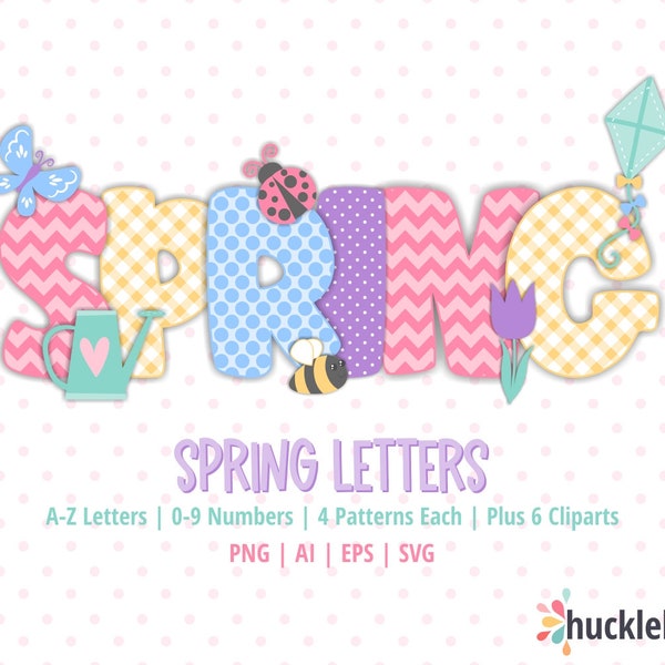 Spring Letters Clipart, Alphabet Letters svg, Spring Letters Sublimation, SVG, Printable, Small Commercial Use, #CP770