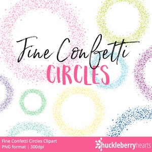 Confetti Clipart, Confetti Circles, Digital Confetti, Confetti Clip Art, Printable, Commercial Use