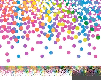 Confetti Paper, Confetti Scrapbook Paper, Digital Confetti, Digital Confetti Paper, Rainbow, Bright