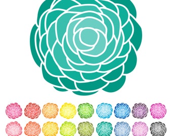 Clipart de fleur, Clipart de rose, Fleurs numériques, Roses numériques