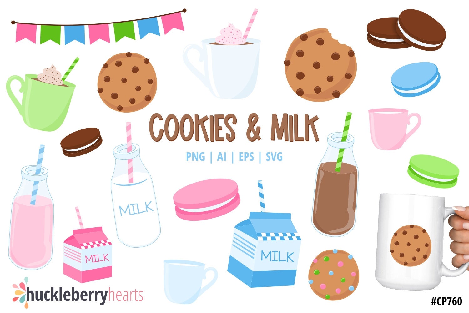 Cookie Clipart Cookie Svg Cookies and Milk SVG Printable - Etsy