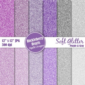 Glitter Paper, Digital Glitter, Pastel Glitter, Purple Glitter, Silver Glitter, Printable, Commercial Use