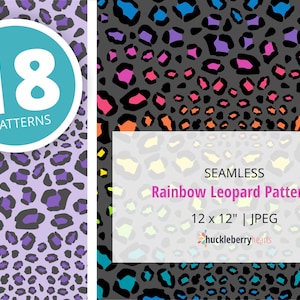 Seamless Leopard Print, Seamless Leopard Pattern, Leopard Digital Scrapbook Paper, Printable, Small Commercial Use, #DP332