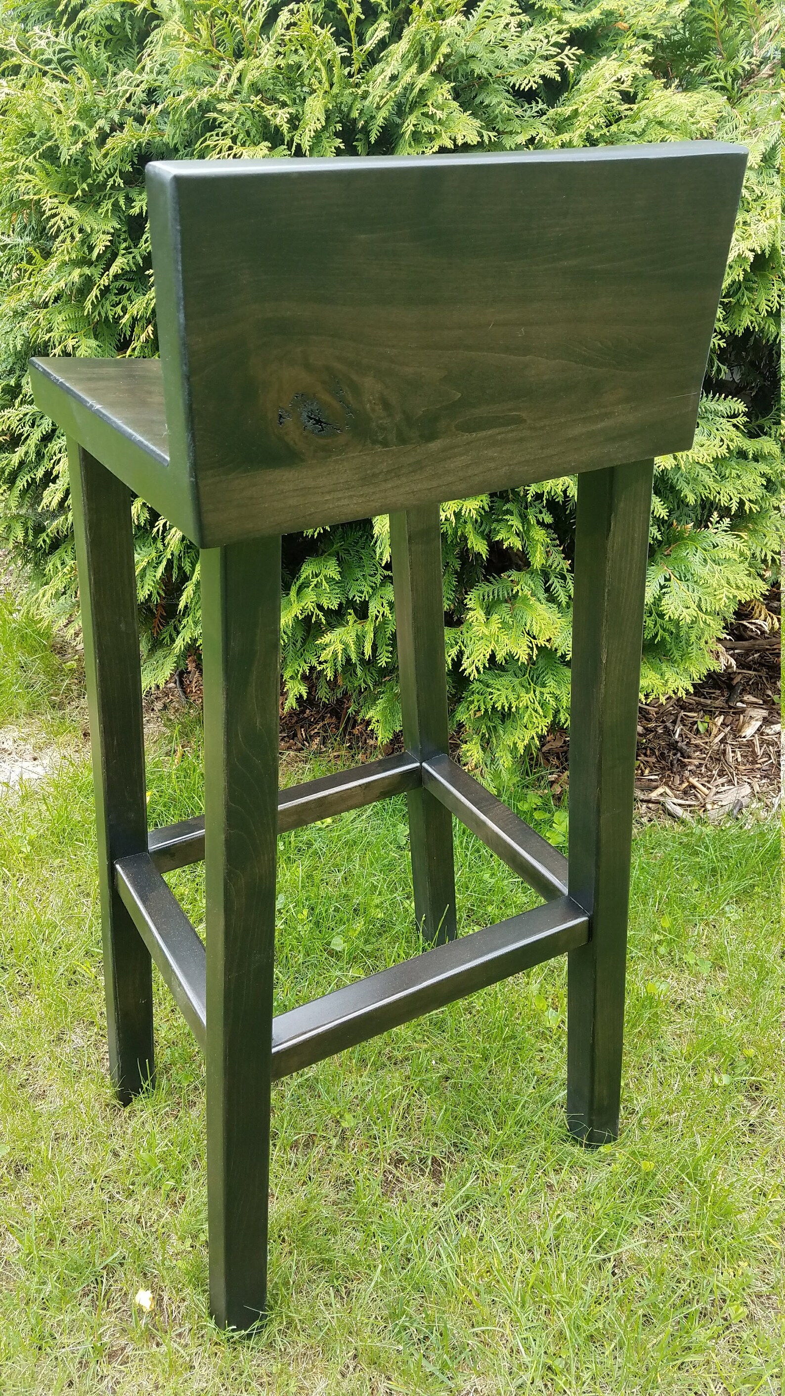 Deep Espresso Maple Bar Stool Etsy