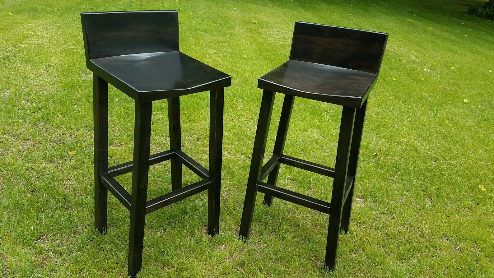 Deep Espresso Maple Bar Stool Etsy