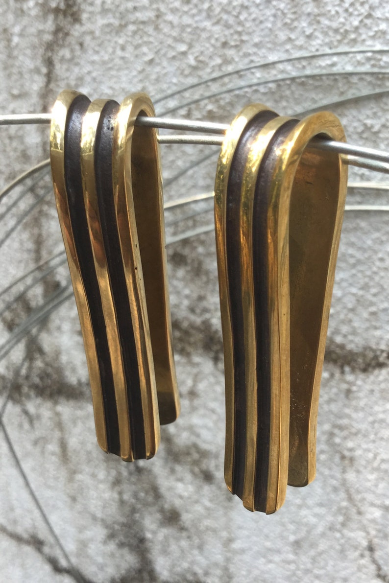 Egyptian Gold Brass Gauge Earrings Women's Gauge Drop Etsy