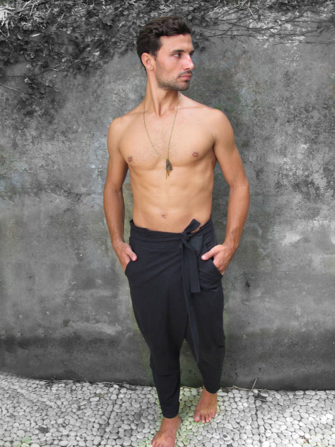 Boho Clothing Men's Cotton Pants Drop Crotch Pants Men - Etsy