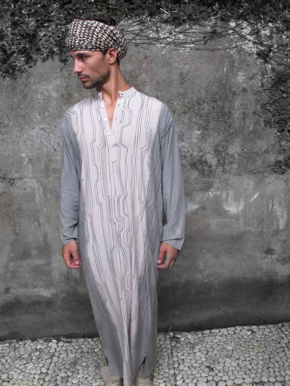 Boho de hombre boho Ropa étnica Vestido Kaftan Moda - Etsy España