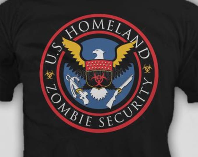 HOMELAND zombie security t shirt  seal logo home land zombies home land