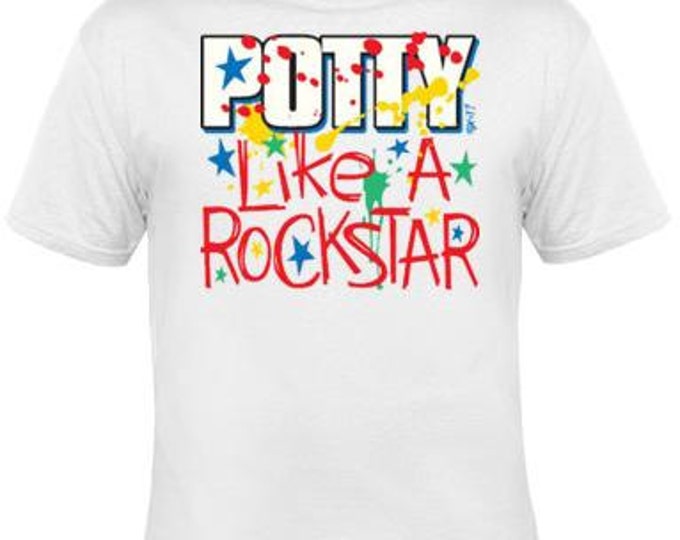potty like a rockstar screen print cool funny Humorous clothes T Shirts Tees, Tee T-Shirt designs graphic