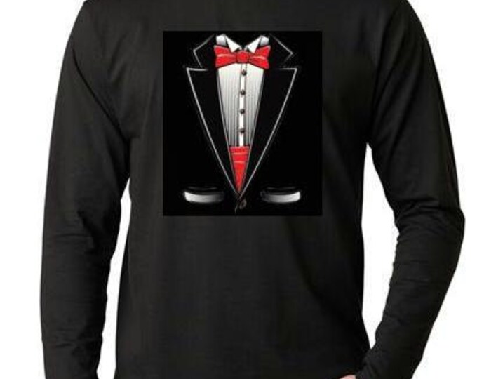 T-shirts:tuxedo tie limousine Long sleeve shirt  Cool Funny Humorous long-sleeved T Shirt design sleeves