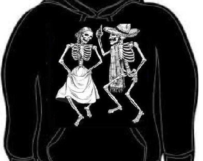 Unisex Hoodies:  dancing skeletons skulls cool pinup day of the dead hoodie