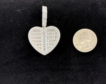 Women’s Fashion Silver pendant  charm 925 Heart charms jewelry design with cubic zirconia stones diamond Cz beautiful gift for her