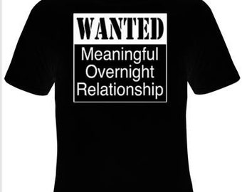 WANTED MEANINGFUL ONE NIGHT RELATIONSHIP T-SHIRT 