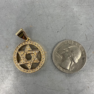 Star of king David Magen david Jewish star pendent  gold filled jewelry charm pave cubic zirconia stone cz diamond design pendant