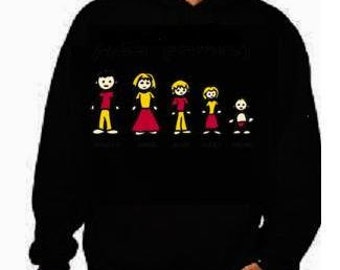 Funny family :Hooded Sweatshirts hoodie screen print Cool hoodies Funny Humorous clothes designs graphic hoodies hoody