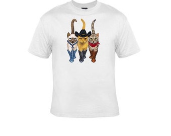 cowboy cats Tshirts clothes T Shirts Tees,  kittens