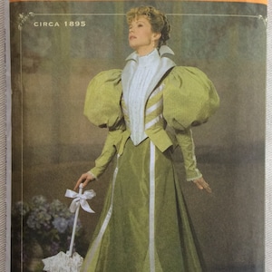 Simplicity Pattern 4156 Circa 1895 Two-Piece Promenade Dress/Costume w/Leg O&#39;Mutton/Gigot Sleeves - Andrea Schewe Design Sizes 6-12