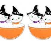PRE ORDER Glitter Silver Plated Friendship bowl with Holt Howard Kitties