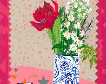 Pink Lady Still Life Print