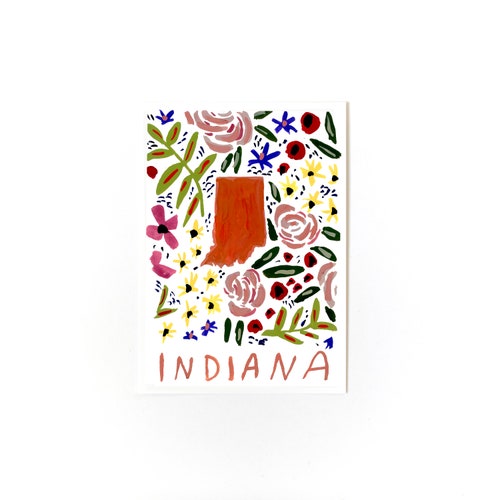 Indiana Map Art Indiana Art Print Signed Print of My | Etsy