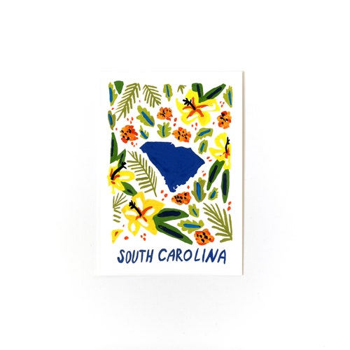 South Carolina Watercolor Art Print Custom South Carolina - Etsy