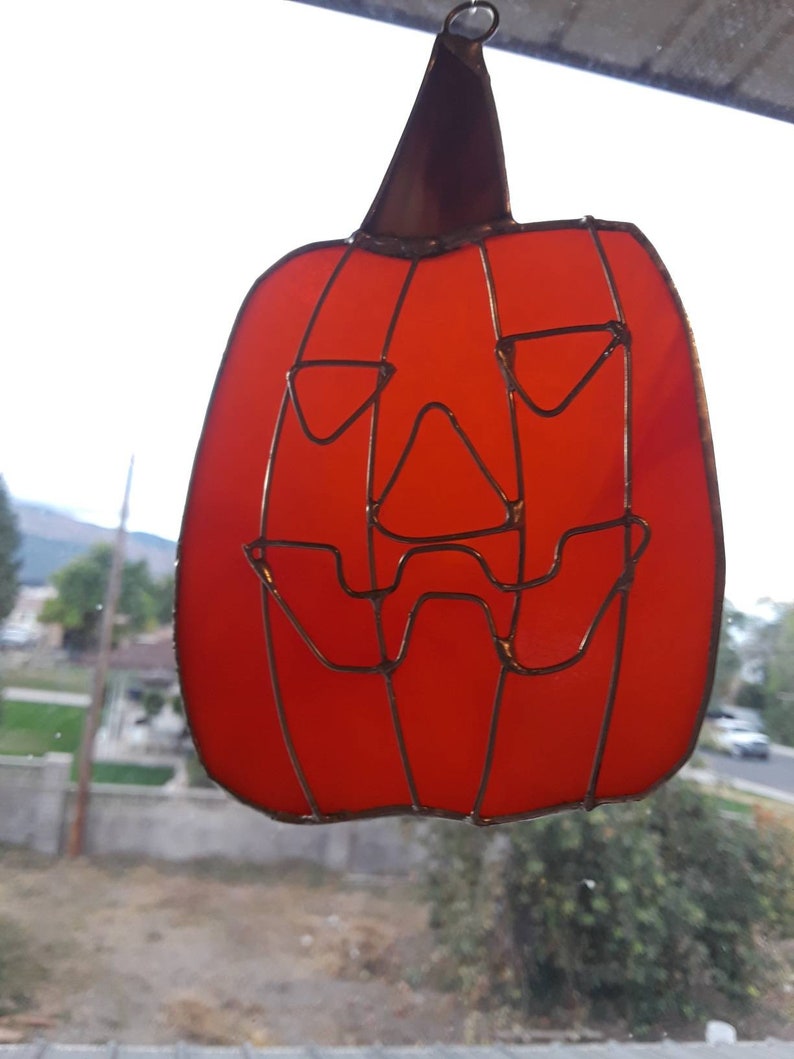 Stained Glass Jackolantern Pumpkin