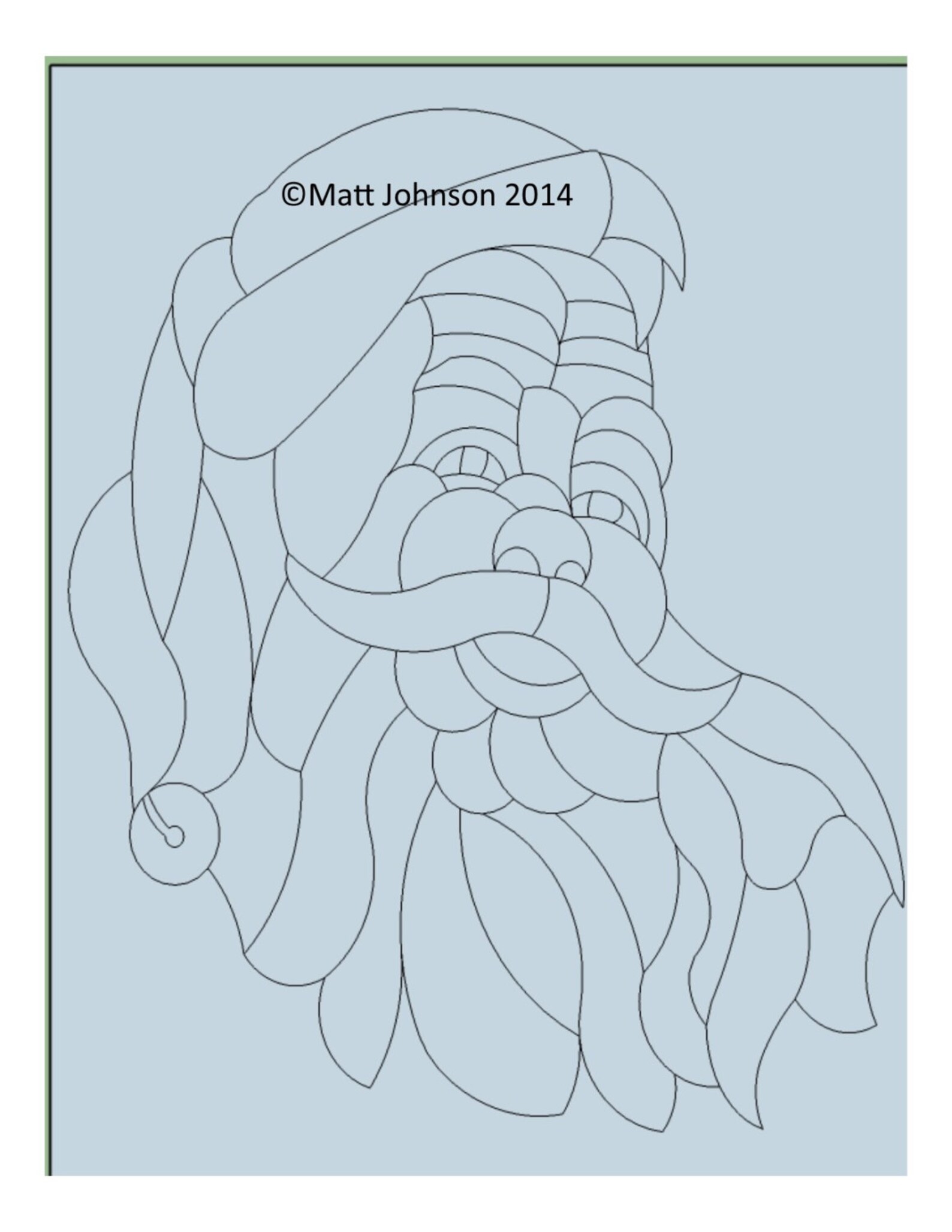 Santa Pattern for Stained Glass Etc. - Etsy