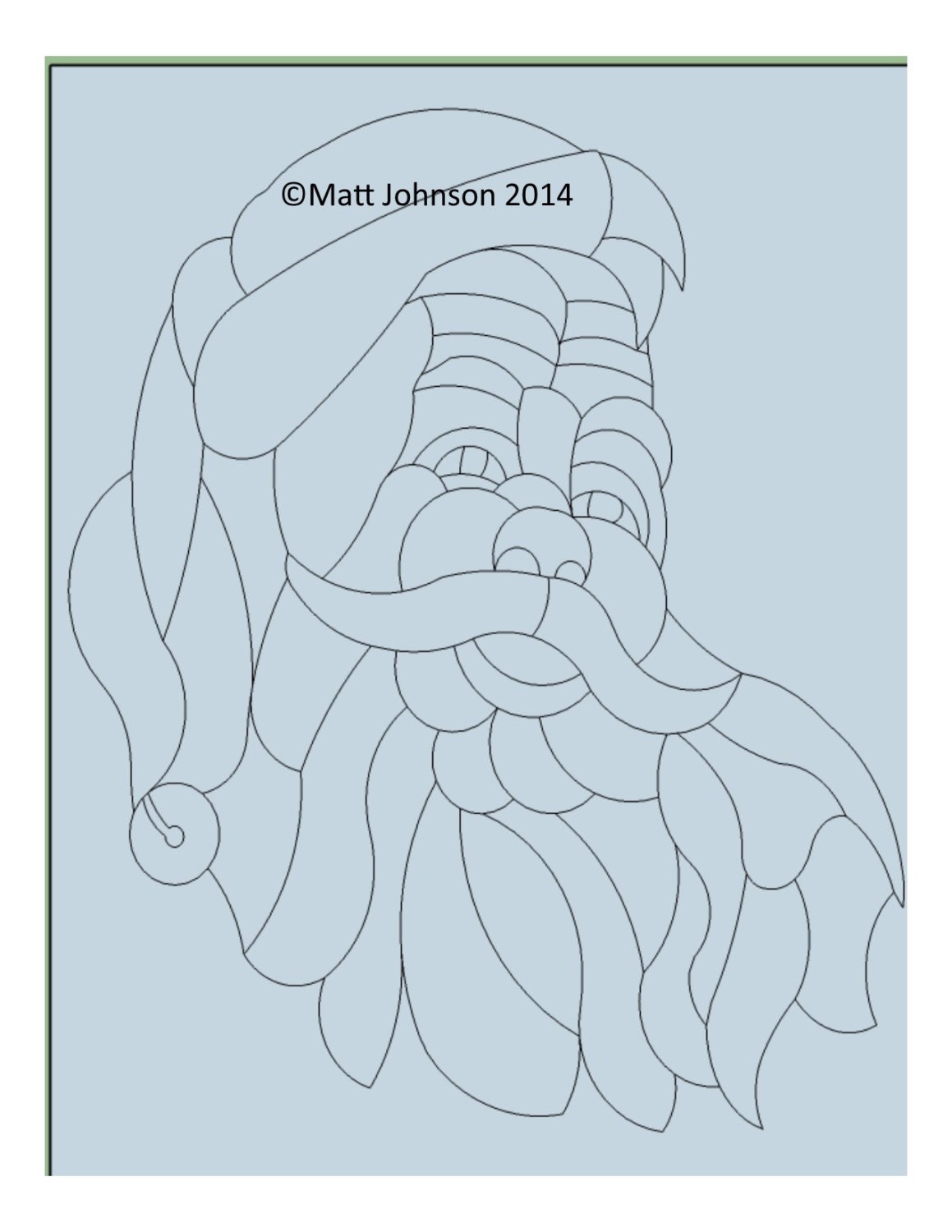 Santa Pattern for Stained Glass Etc. - Etsy