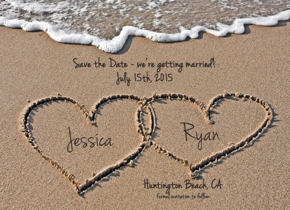 Destination Wedding Custom Beach Wedding Invitation Save the Date Template card Beach Wedding Save the Date Digital Download