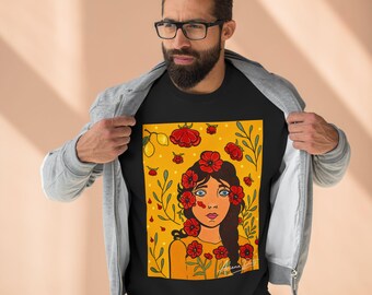 Sicilian Italian Heritage Sweatshirt Ellis Island Story Art Vintage Folk Portrait Italian American Roots Clothing Ancestry Gift