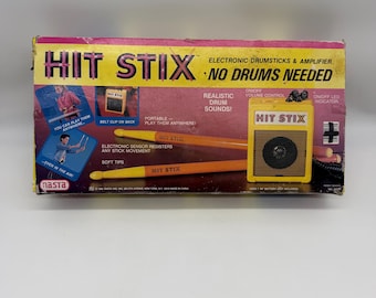 Nasta Hit Stix Electronic Drum Sticks with Amplifier 1988 Radio Shack