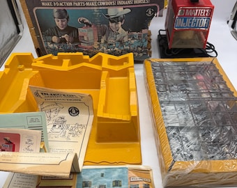 1968 Mattel’s Injector Western World Cowboys & Indians 3D Injector Playset