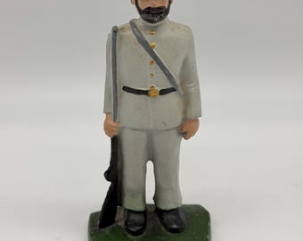 Vintage Cast Iron Civil War Soldier Book End Door Stop