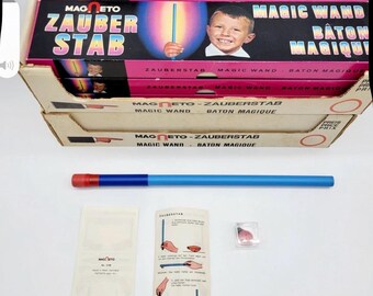 Rare Vintage Magic Trick Lot - Magneto Zauber Stab Magic Wands (10 Kits)