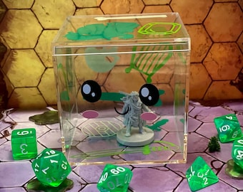Happy Gelatinous cube dice box | Kawaii monster | Dice storage box | Dice jail I Perfect for DnD pathfinder and other TTRPG