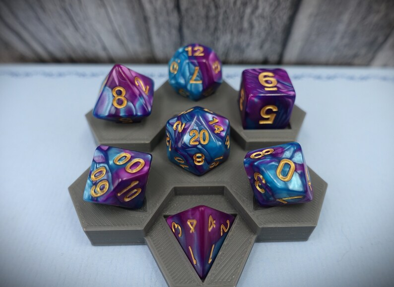 Dispel Magic Dnd Potion Bottle Dice Set Purple & Blue Etsy