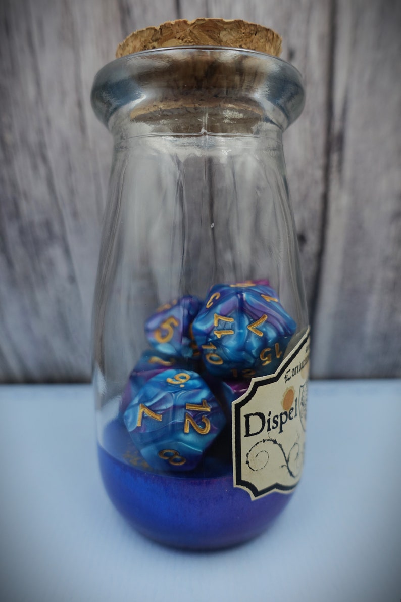 Dispel Magic Dnd Potion Bottle Dice Set Purple & Blue Etsy UK