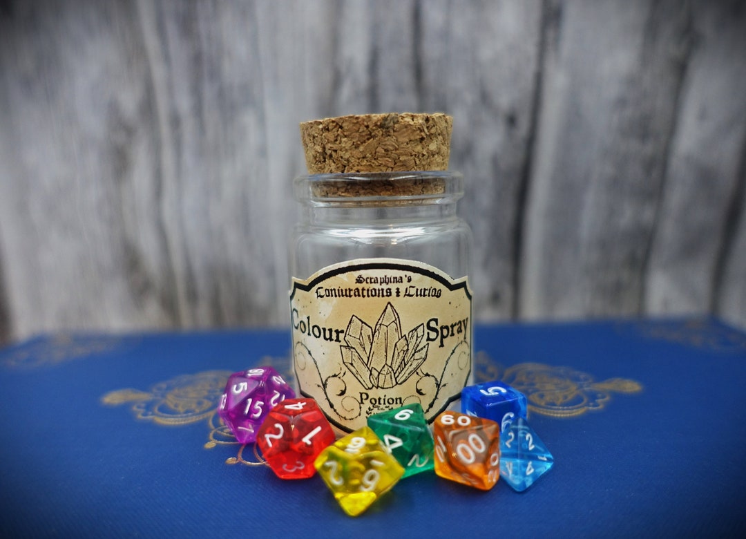 Colour Spray Potion Dice Set: Rainbow Polyhedral 7-dice for D&D ...