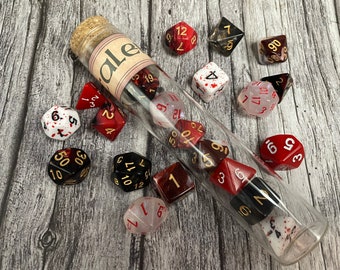 Caleb I Critical role gift I Caleb inspired dice I Glass tube I Critical role Caleb I CR2 characters available