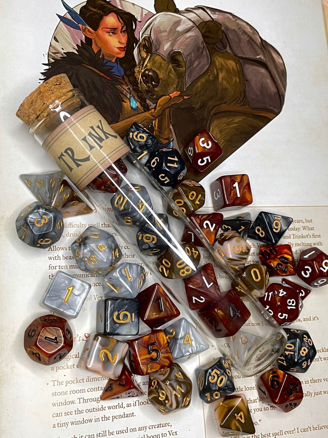 Trinket Dice I Vox Machina Dice I Critical Role Gift I Trinket Inspired