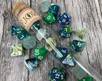 Fjord I Critical role gift I Fjord inspired dice I Glass tube I Critical role Fjord I All CR2 characters in stock!