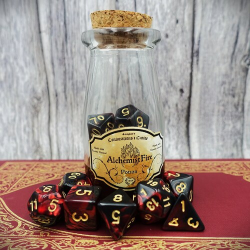 Protection From Evil Dnd Potion Bottle Dice Set Red and Etsy UK