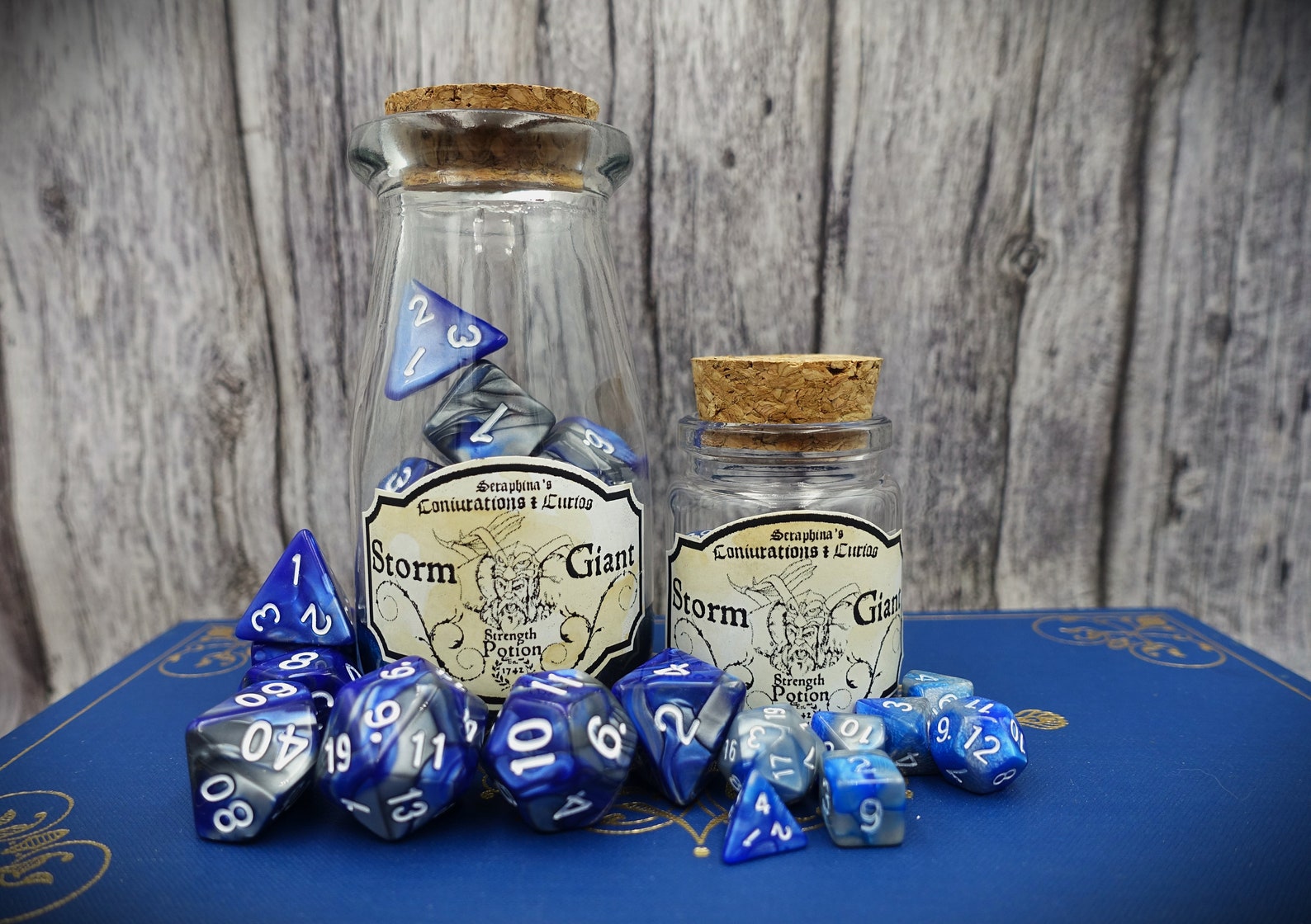 Storm Giant Strength Dnd Potion Bottle Dice Set Blue and - Etsy UK