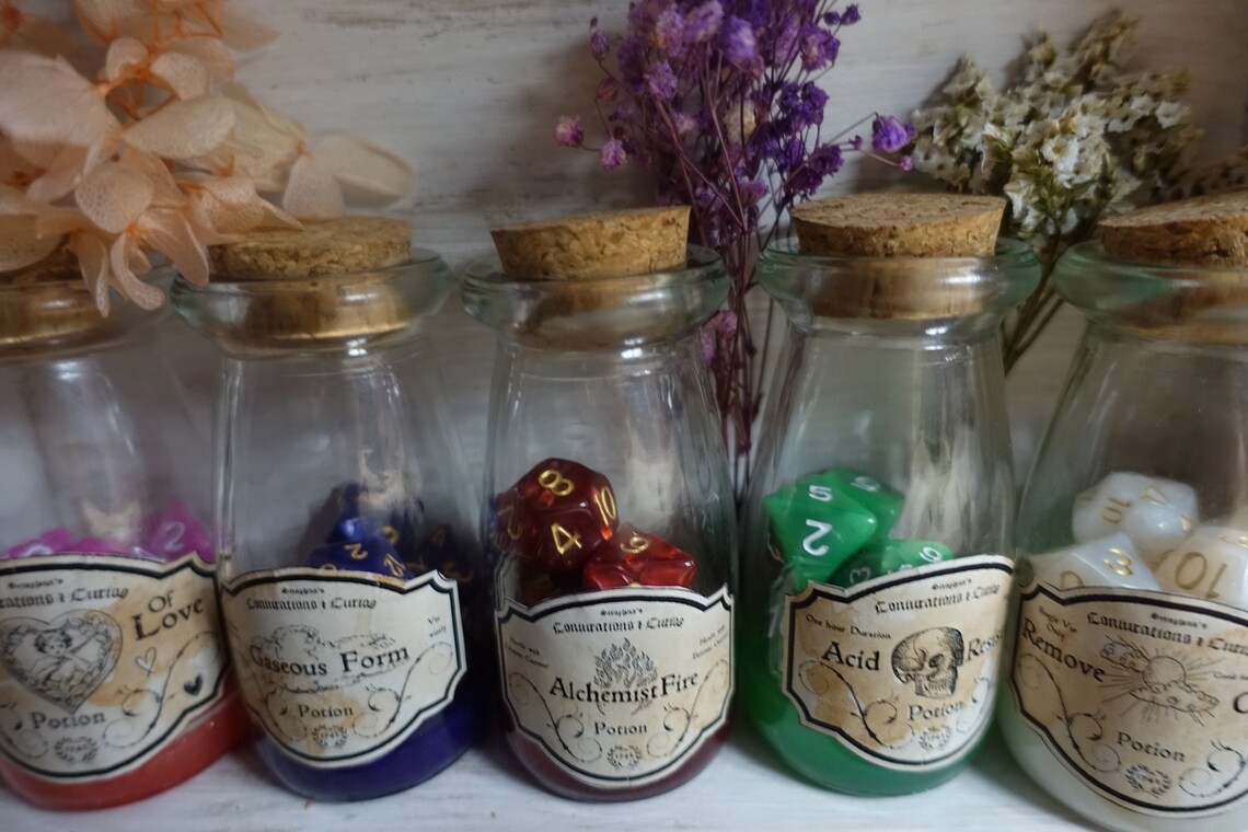 Gaseous Form Dnd Potion bouteille dés set Ensemble