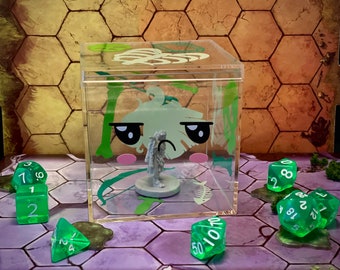 Grumpy Gelatinous cube dice box | Kawaii monster | Dice storage box | Dice jail I Perfect for DnD pathfinder and other TTRPG