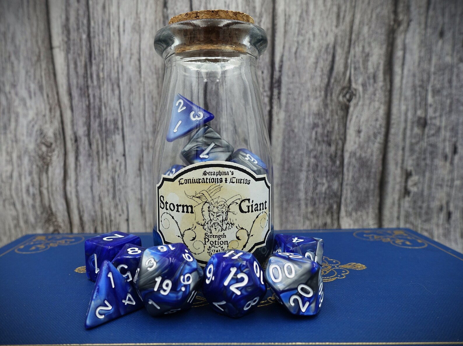 Storm Giant Strength Dnd Potion Bottle Dice Set Blue and - Etsy UK